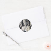 Stenen Boeddha beelden Ronde Sticker (Envelop)