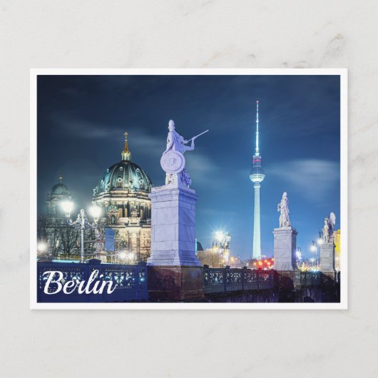 Stenen brug bij de kathedraal van Berlijn in Duits Briefkaart (Voorkant)