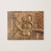 Stenen Burgers drie granieten baby's Legpuzzel (Horizontaal)