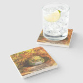 Stenen Coasters Gele Moeras Kilcullen Onderzetter (Zijkant)