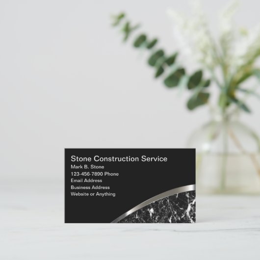 Stenen constructie Visitekaartjes Nieuw (Staand voorkant)