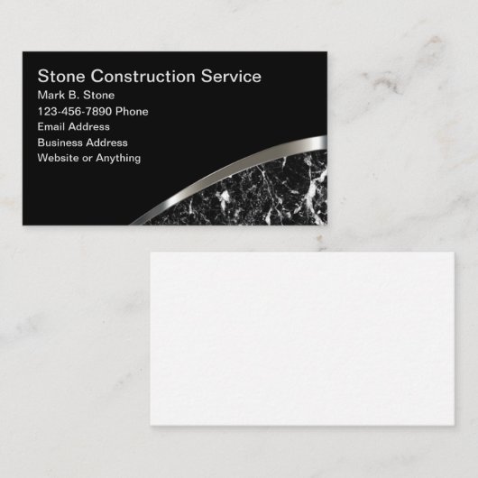 Stenen constructie Visitekaartjes Nieuw (Voorkant / Achterkant)