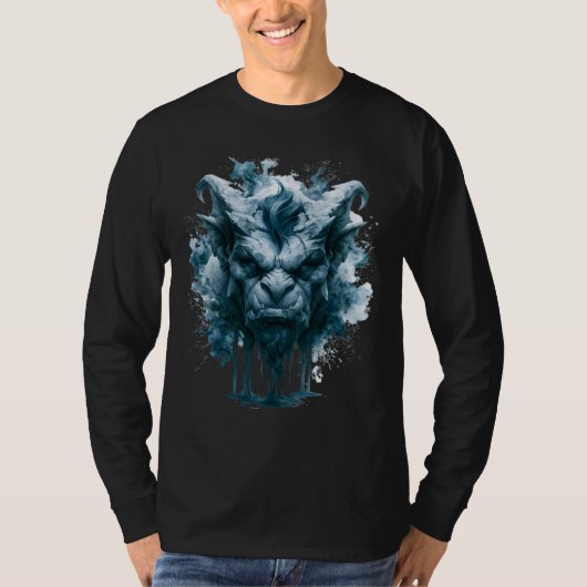Stenen Demon Lange Mouw T-shirt (Voorkant)