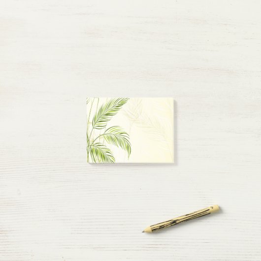 Stenen en bladeren van bamboe, overdruk - 4x3 post-it® notes (Op bureau)