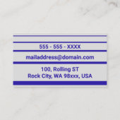 Stenen en krullen visitekaartje (Achterkant)