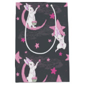 Stenen en roze sterren medium cadeauzakje (Voorkant)