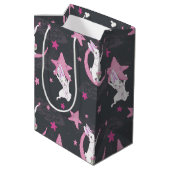 Stenen en roze sterren medium cadeauzakje (Achterkant Gekanteld)