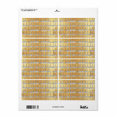 Stenen faux goud, faux goud, modern, etiket (Full Sheet)