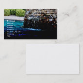 Stenen fontein in een in-ground zwembad visitekaartje (Voorkant / Achterkant)