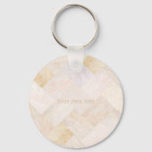 Stenen gemarmerde Initialen Sleutelhanger (Achterkant)