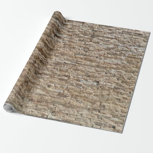 Stenen geometrisch patroon cadeaupapier (Uitgerold)
