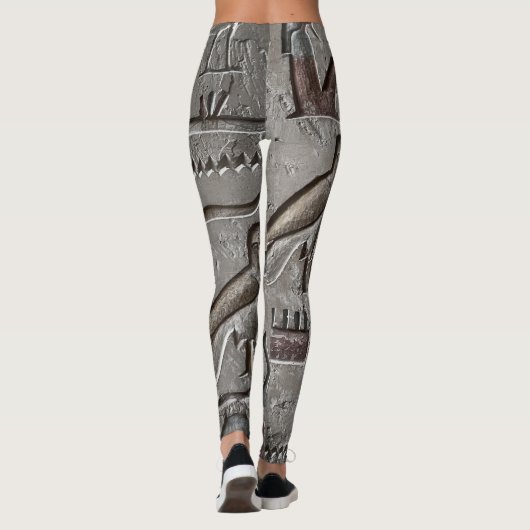 Stenen gesneden elegantie: Egyptisch geïnspireerd  Leggings (Achterkant)