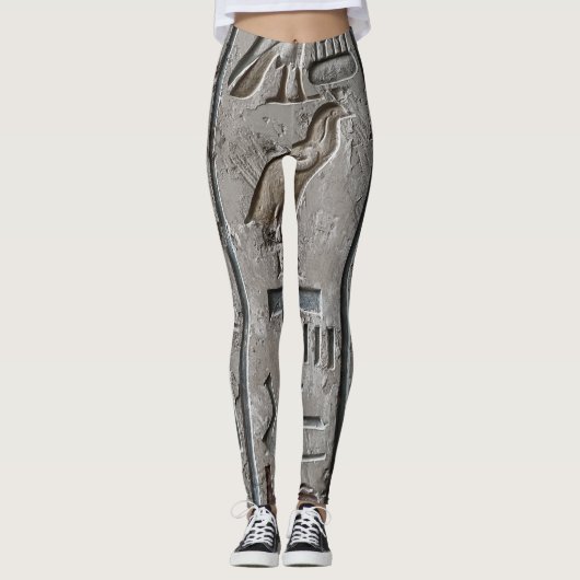 Stenen gesneden elegantie: Egyptisch geïnspireerd  Leggings (Voorkant)