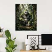 Stenen Gorilla Monolithische Jungle Kunst Poster (Thuiskantoor)