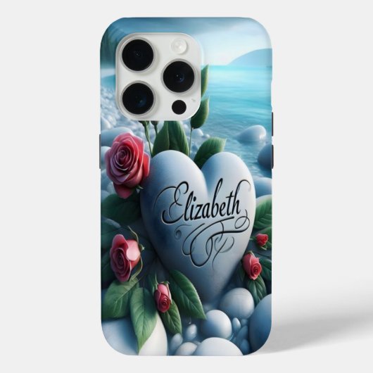 Stenen hart bij het meer Case-Mate iPhone case (Achterkant)