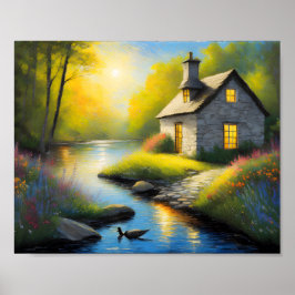 Stenen huis aan de rivier 2 poster