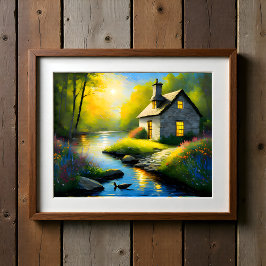 Stenen huis aan de rivier 2 poster