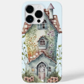 Stenen huisje Engelse tuin wilde bloemen blauwe lu Case-Mate iPhone Case (Achterkant)