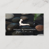 Stenen in de vijver | yogahouding visitekaartje (Voorkant)