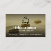 Stenen in de zand | Logo massagetherapie Visitekaartje (Voorkant)