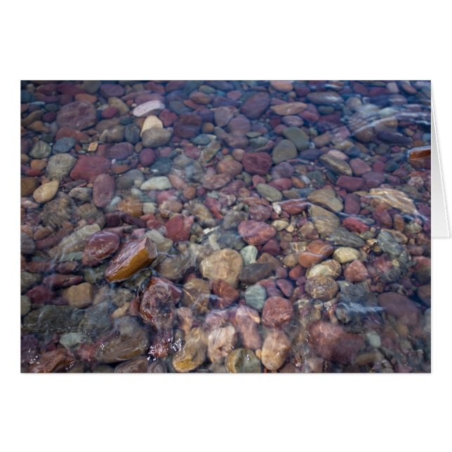 Stenen in het meer in het Glacier National Park (Voorkant Horizontaal)
