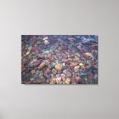 Stenen in het meer in het Glacier National Park Canvas Afdruk (Voorkant)