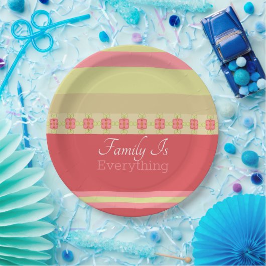 Stenen in pastelijns papieren bordje (Feest)