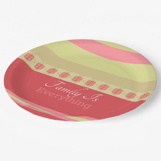 Stenen in pastelijns papieren bordje (Gekanteld)