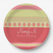 Stenen in pastelijns papieren bordje (Voorkant)