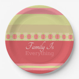 Stenen in pastelijns papieren bordje