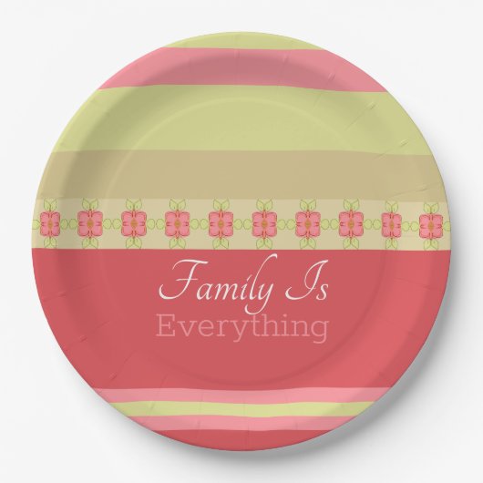 Stenen in pastelijns papieren bordje (Voorkant)