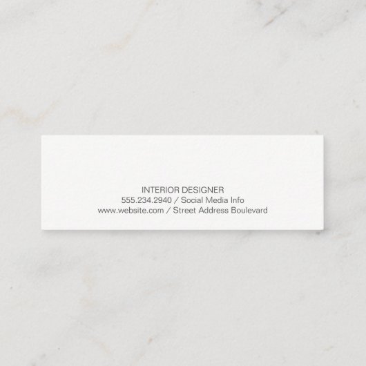Stenen | Interieurontwerp | Makelaar in onroerend  Mini Visitekaartje (Achterkant)