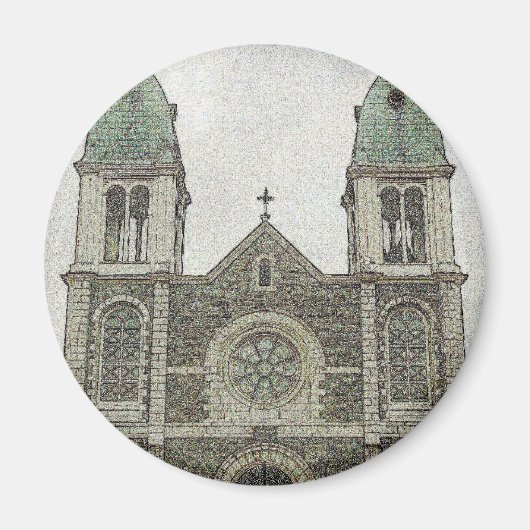 Stenen kerk magneet (Voorkant)