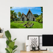 Stenen kerk op Kwato-eiland Poster (Thuiskantoor)