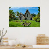 Stenen kerk op Kwato-eiland Poster (Keuken)
