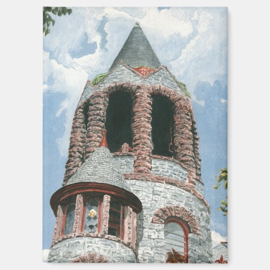 Stenen kerktoren magneet (Voorkant)