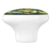 Stenen kijken maan en zon gezicht halve maan keramische knop (Zijkant)