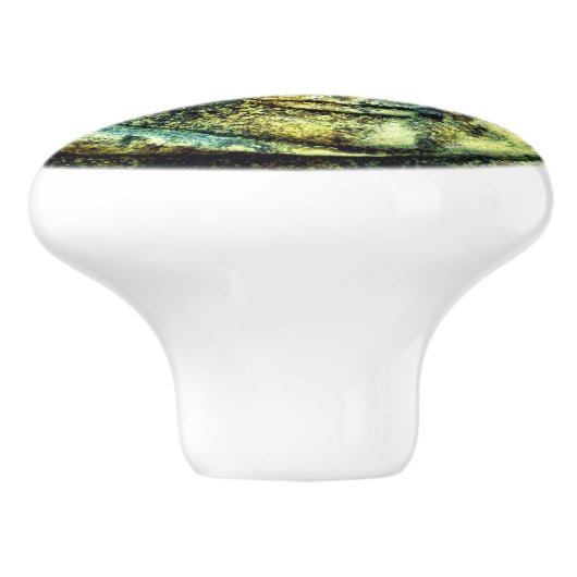 Stenen kijken maan en zon gezicht halve maan keramische knop (Zijkant)