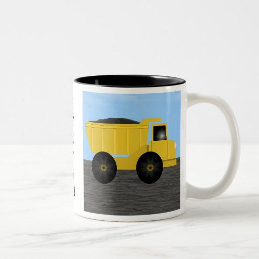 Stenen Kiptruck Persoonlijke Naam Mok (Rechts)
