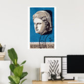 Stenen Kop Beeldhouwwerk Luciferdoosje Kunstprint, Poster (Thuiskantoor)