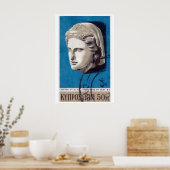 Stenen Kop Beeldhouwwerk Luciferdoosje Kunstprint, Poster (Keuken)