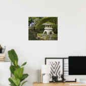 Stenen lantaarn en Heavenly Falls Poster (Thuiskantoor)