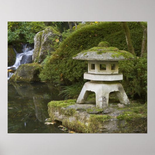 Stenen lantaarn en Heavenly Falls Poster (Voorkant)