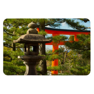 Stenen lantaarn en Torii-poort Magneet