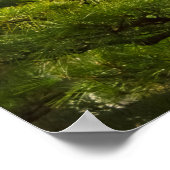 Stenen lantaarn en Torii-poort Poster (Hoek)