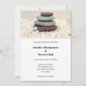 Stenen Meditatieve Cairn Bruiloft Kaart (Voorkant)