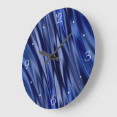 Stenen met indigo- en violetblauwe satijn grote klok (Hoek)