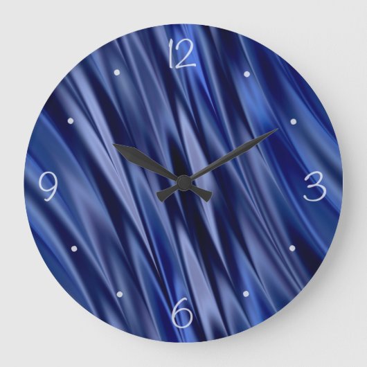 Stenen met indigo- en violetblauwe satijn grote klok (Voorkant)