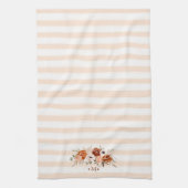 Stenen met monogram en boho Floral Theedoek (Verticaal)