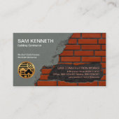 Stenen metselaar baksteen leggen constructie visitekaartje (Voorkant)